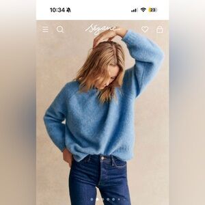 Sezane Otis Jumper Storm Blue - Size S